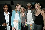 Tim Khan, Linda Blomqvist, Courtney Farrar, and DJ Chris Graham and Susan Tomback on 5-28-04 at the Hampton Magazine Party at the Cabana in Southampton. photo by Rob Rich copyright 2004 <br>516-676-3939  robwayne1@aol.com