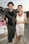 Gaetano and Elif Sallorenzo at the annual Hamptons Clambake at Flying Point Beach in Watermill on 7-11-04<br>photo by Rob Rich copyright 2004 516-676-3939 robwayne1@aol.com
