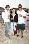 Jeff Ingram , Diana and Miller Seerman at the annual Hamptons Clambake at Flying Point Beach in Watermill on 7-11-04<br>photo by Rob Rich copyright 2004 516-676-3939 robwayne1@aol.com