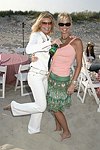 Jennifer Klein and Jane Petrycki at the annual Hamptons Clambake at Flying Point Beach in Watermill on 7-11-04<br>photo by Rob Rich copyright 2004 516-676-3939 robwayne1@aol.com
