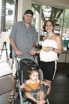 Eddy, Jadyn, and Audra Markman at Swinging Saturday at Cole Haan in Easthampton on 8-14-04.  photo by Rob Rich copyright 2004 516-676-3939  robwayne1@aol.com