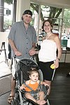 Eddy, Jadyn, and Audra Markman at Swinging Saturday at Cole Haan in Easthampton on 8-14-04.  photo by Rob Rich copyright 2004 516-676-3939  robwayne1@aol.com