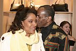 NEW YORK - May 6: Felisha Rashad gets a kiss from Andre' DeShields at   the Nominations for the Drama Desk Awards Celebrating Excellence in New York Theatre at St. John's Boutique   in New York City on May 6, 2004<br>  (Photo by Rob Rich/Getty Images) 