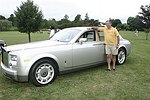 Producer Stewart Lane with the Rolls Royce 'Phantom' at the Albert Einstein College of Medicine's Family Day Carnival at the Villa Maria in Watermill on 8-15-04<br>  photo by Rob Rich copyright 2004 516-676-3939  robwayne1@aol.com
