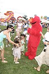 Elmo at the Albert Einstein College of Medicine's Family Day Carnival at the Villa Maria in Watermill on 8-15-04<br>  photo by Rob Rich copyright 2004 516-676-3939  robwayne1@aol.com