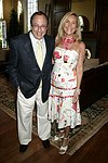 Joel Freedman and Audrey Contente at the Southampton residence of Jeff Furman on 6-19-04<br>photo by Rob Rich copyright 2004   516-676-3939