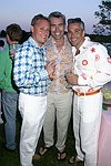 Scott Helms, Phil Brandt, and Jorge Alonso  at the God's Love We Deliver Mid Sumer Drinks party on 6-12-04 at the Southampton Estate of Don Burns and Gregg Connors  all photos by Rob Rich copyright 2004 516-676-3939