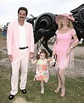 Gary and Colleen Rein with their daugher at the Hampton Classic Horse Show on September 5, 2004  in Bridgehampton, N.Y.<br> (photo by Rob Rich copyright 2004 516-676-3939)