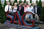 Mayor Ed Deyermond, Brenda Siemer, Ed&quotJean Luc&quot Kleefield, Pat Malloy,Joe Pintauro,and Jay Schneiderman at JLXBistro for the &quotSave the Sign&quot benefit in Sag Harbor on 6-17-04. photo by Rob Rich copyright 2004<br>516-676-3939 robwayne1@aol.com<br>112 12th. AVe, Sea Cliff, N.Y.11579