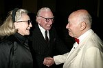 NEW YORK - JUNE 15: Barbara Lee Diamonstein, Carl Spielvogel, and George Lang at the 80th.birthday celebration of famed restaruanteur GEORGE LANG at Cafe des Artistes in Manhattan on June 15, 2004.<br>photo by Rob Rich copyright 2004 516-676-3939