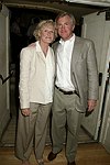 NEW YORK - JUNE 15: Actress Glenn Close and David Shaw  at the 80th.birthday celebration of famed restaruanteur GEORGE LANG at Cafe des Artistes<br>in Manhattan on June 15, 2004.<br>photo by Rob Rich copyright 2004 516-676-3939