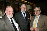 NEW YORK - JUNE 15: Charles Sigety, Ronald Lauder,and Ed Bleier at the 80th.birthday celebration of famed restaruanteur GEORGE LANG at Cafe des Artistes<br>in Manhattan on June 15, 2004.<br>photo by Rob Rich copyright 2004 516-676-3939