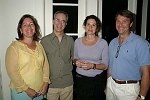 Janet Brinton, Jim Merrell, Susie Merrell, David Brinton<br>at the Morris Center Dance Institute Dinner Dance in Bridgehampton on 8-27-05. photo by Rob Rich copyright 2005 516-676-3939 robwayne1@aol.com