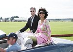 Jim Taylor and Pamela Fiore from Town and Country Magazine  at the Mercedes Benz Polo Challenge on Bridgehamtpon, N.Y. on 8-7-04.<br>photo by Rob Rich copyright 2004<br>516-676-3939<br>robwayne1@aol.com