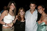 Jamie Neuthaler, Robyn Feldstein, Spencer Gellman, and Nicole Shabtai at the after party for the movie premiere of 'RIDING GIANTS' at the Southampton home of Andrew Rosen on 7-2-04<br>photo by Rob Rich copyright 2004  516-676-3939