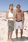 Gabrielle Reece, Reece Viola Hamilton, and Laird Hamilton at the 'Riding Giants' beach party at the Watermill ocean front residence of Alex von Furstenberg on 7-3-04<br>photos by Rob Rich copyright 2004  516-676-3939