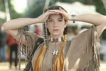 Alli Joseph at the Shinnecock Reservation Pow Wow in Southampton on 9-6-04. photo by Rob Rich copyright 2004<br>516-676-3939<br>robwayne1@aol.com