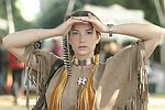 Alli Joseph at the Shinnecock Reservation Pow Wow in Southampton on 9-6-04. photo by Rob Rich copyright 2004<br>516-676-3939<br>robwayne1@aol.com