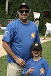 Stewart and Leah Lane at the Artist and Writer's Annual Softball game in Easthampton on 8-21-04.  photo by Rob Rich copyright 2004 516-676-3939  robwayne1@aol.com
