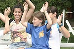 Fans at the Artist and Writer's Annual Softball game in Easthampton on 8-21-04.  photo by Rob Rich copyright 2004 516-676-3939  robwayne1@aol.com