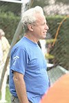 Mark Green at the Artist and Writer's Annual Softball game in Easthampton on 8-21-04.  photo by Rob Rich copyright 2004 516-676-3939  robwayne1@aol.com