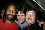Unique, Mike Heller , and  Rocco Ancarola on 5-30-04 at the Hamptons Magazine/La Perla party at Star Room in Wainscott.<br>photo by Rob Rich copyright 2004<br>516-676-3939<br>robwayne1@aol.com